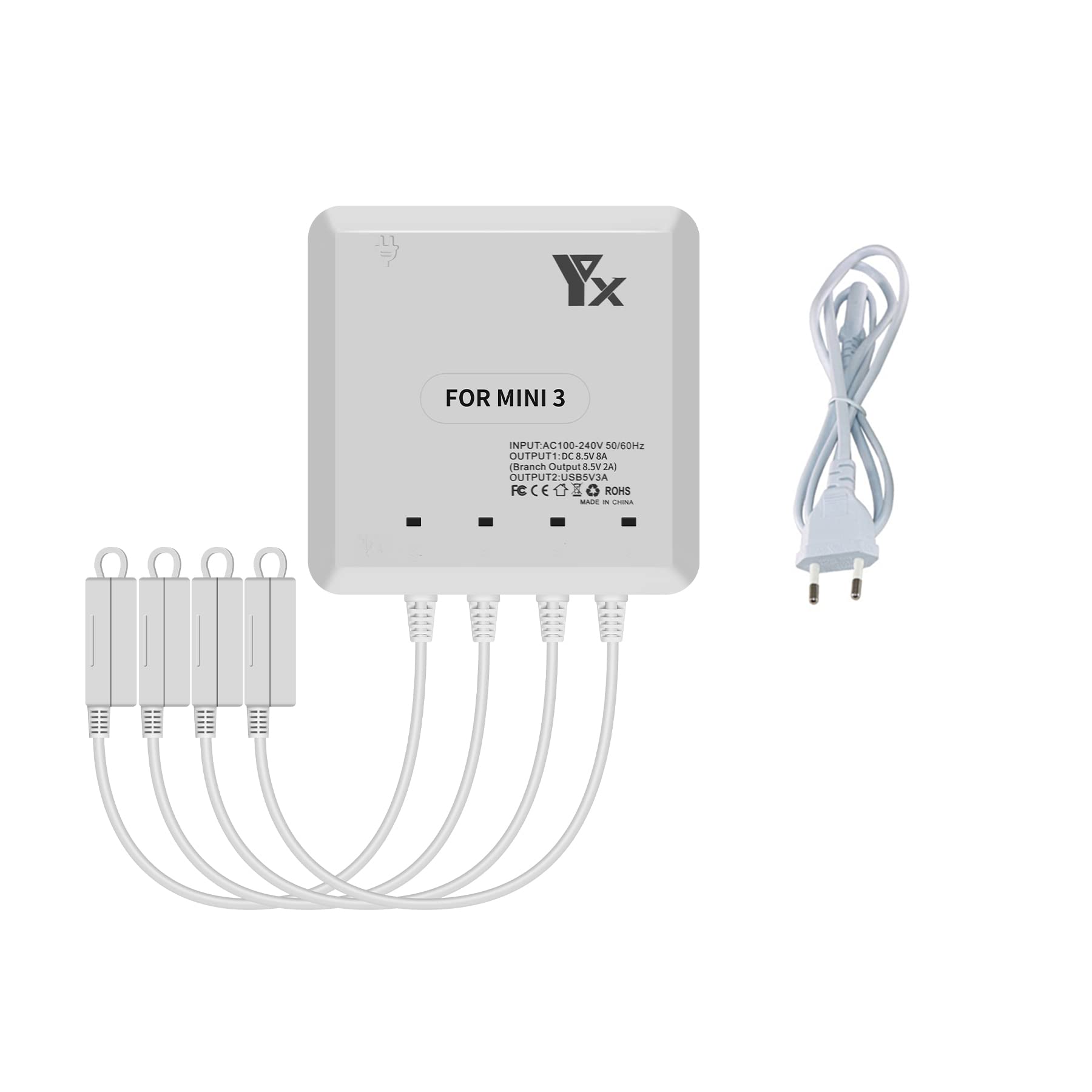 Chargeur de Batterie 6 en 1 pour DJI Mini 3, Mini 4/3 Pro Drone, Station de Recharge Hub Accessoires