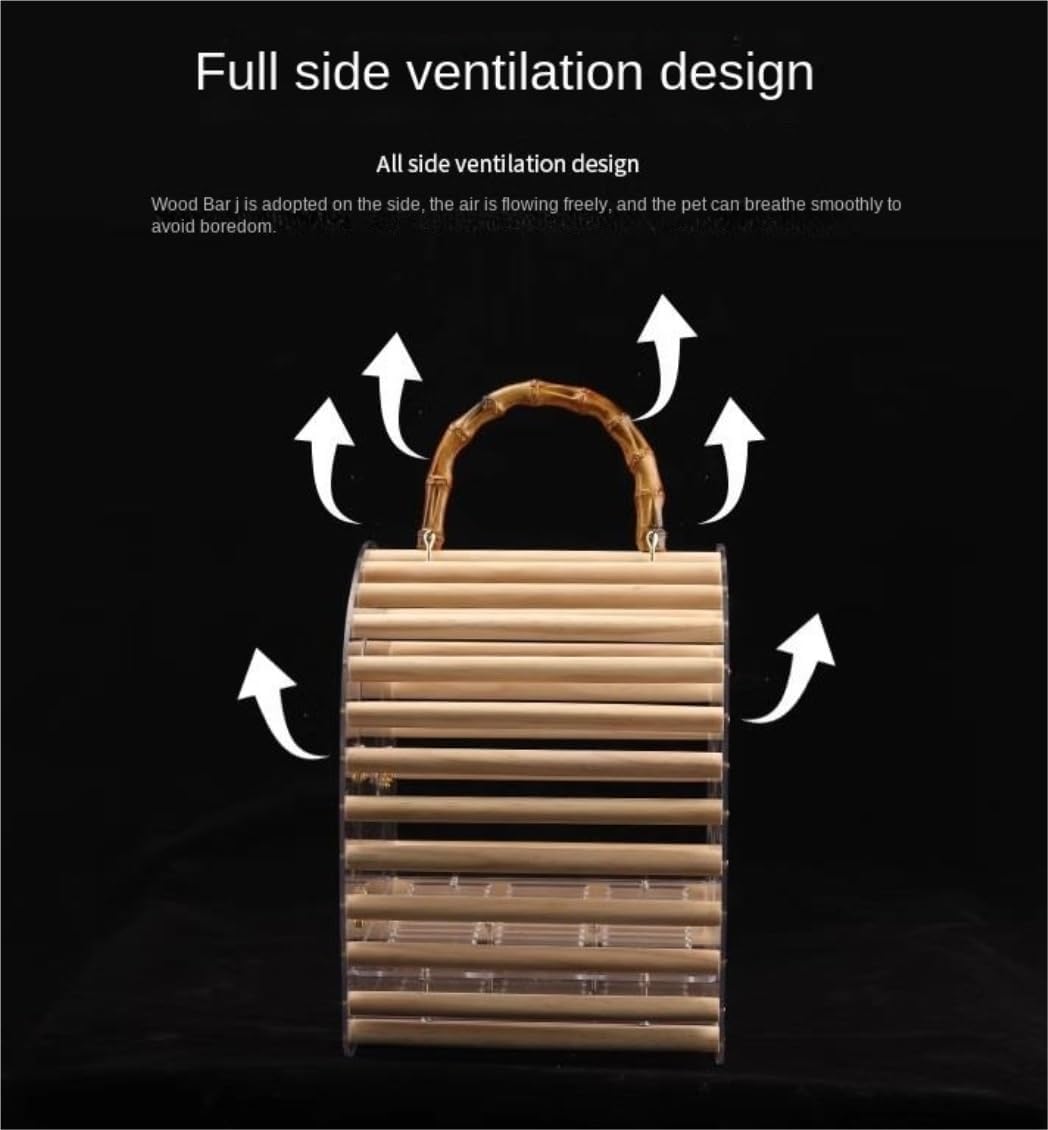 Birdcage Transparent Bird Cages Clear View Bird Carrying Cage Portable Hand Held Travel Birdcage with Perch for Small Bird Bird Flight Cage