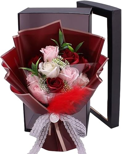 Miniatura 3 de 20 hojas de papel de regalo de flores de color puro, papel de regalo de ramo de San Valentín, impermeable, 23 x 23 pulgadas, utilizado para