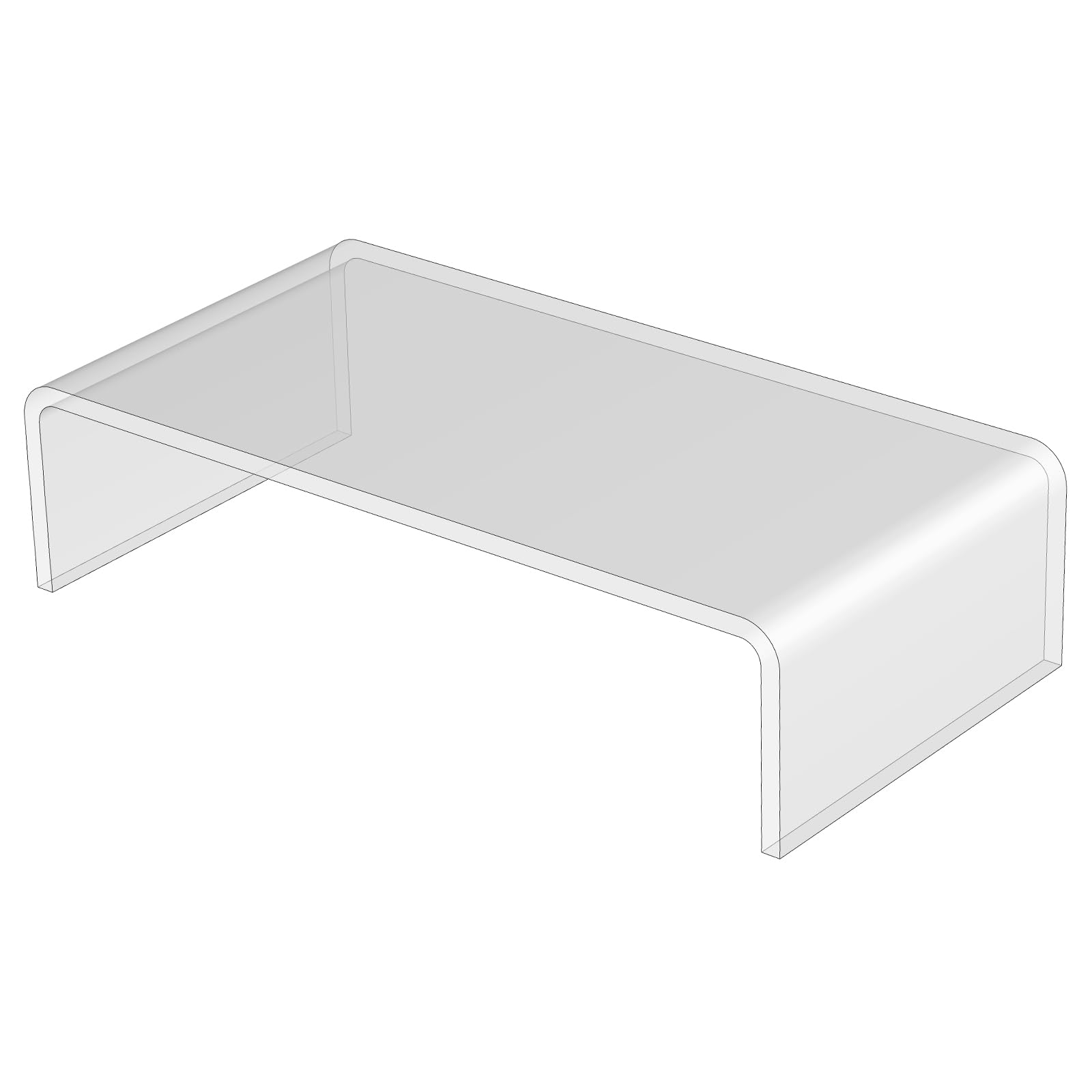 3R W Design Clear Acrylic Display Risers- Premium Shelf Riser Display Stands and Plinths - Hoverstand- Made in UK (20cm*10cm*5cm, Max Load 2.5kg) — image 1