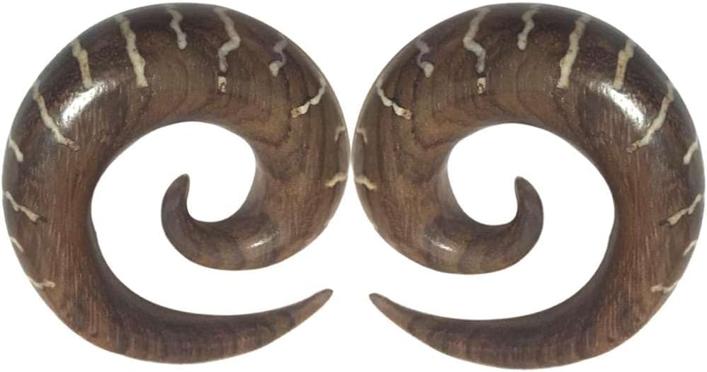 Unique Handmade Organic Natural Double Flare Flesh Tunnel Gauge Earring Ear Piercing available size 0g (8mm) to 1" (50mm)(1 Pair)