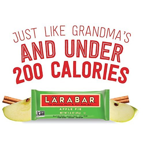 Larabar Gluten Free Bar, Apple Pie, 1.6 oz Bars (16 Count), Whole Food Gluten Free Bars, Dairy Free Snacks