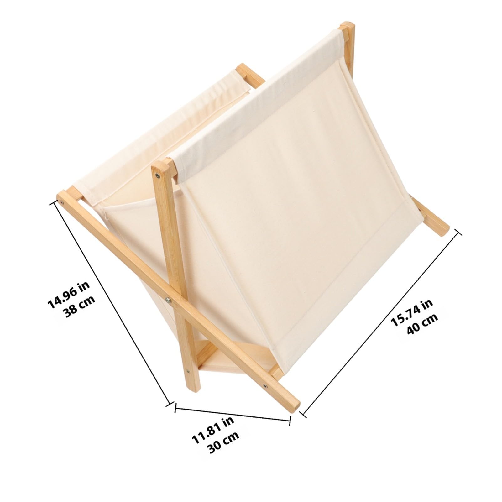 Kinder Wäscheaufbewahrungskorb Faltbar aus Stoff, Beige, Klein