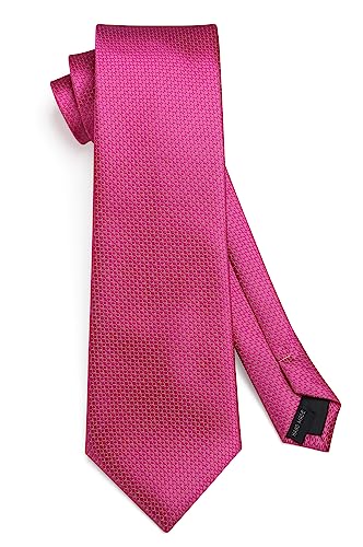 Image of HISDERN Mens Striped Tie and Pocket Square Set Necktie for Men | soft smooth texture, wrinkle-free, neat hand-tied knot, gifting ready, regular 3.4 width, coordinated look, business wedding