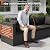 VONZOY Patio Furniture Set, 7-Piece Outdoor Sectional All-Weather Wicker Patio Conversation Set for Backyard, Poolside, Garden, Black