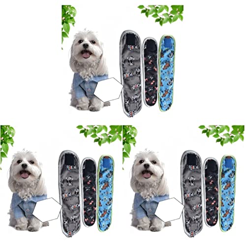 POPETPOP 9 Piezas para El Patrón de Y Las Bandas Masculinas para Perros Usan Pañales para El Vientre Azar Reutilizables Pequeños