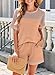 Dokotoo Loungewear Sets Woman Outfits Lounge 2 Piece Sets for Women Color Block Crewneck short sleeve tops and elastic shorts pants with pockets Women Clothing Fashion Trendy Casual Matching Sets