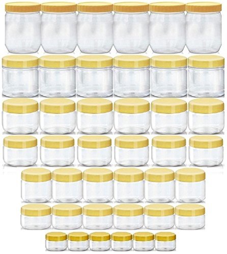 Sunpet Plastic Small Container (Yellow) - Set of 42 Pieces