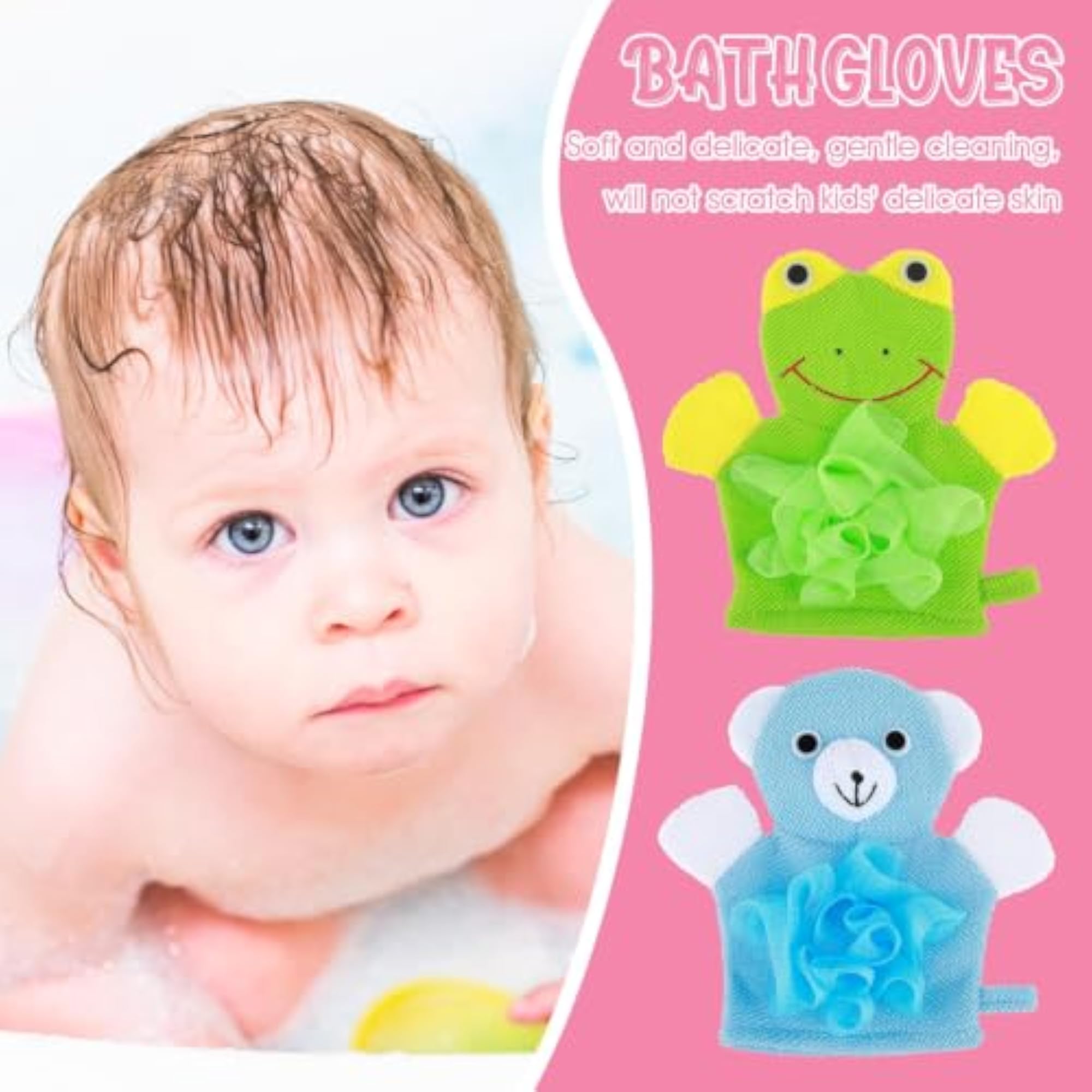 Loofah for Kids, Scrubber for Bathing, Family Bath Time Fun