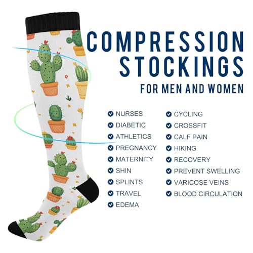 Image of Pigsaly Red White Polka Dot Womens Compression Socks Athletic Tube Sock Knee High Socks Outdoor Sport Socks