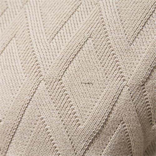 Men Argyle Basic Sweaters Solid Color O-Neck Long Sleeve Knitted Pullover Winter Warm Sweaters3