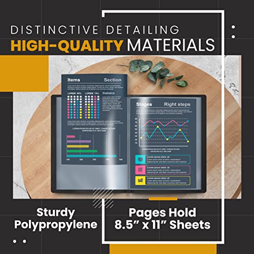 Better Office Products 3201X 12 Pocket Bound Presentation Book, Black, Clear View Front Cover, 24 Sheet Protector Pages, 8.5 Inch X 11 Inch Sheets, Art Portfolio thumb #3