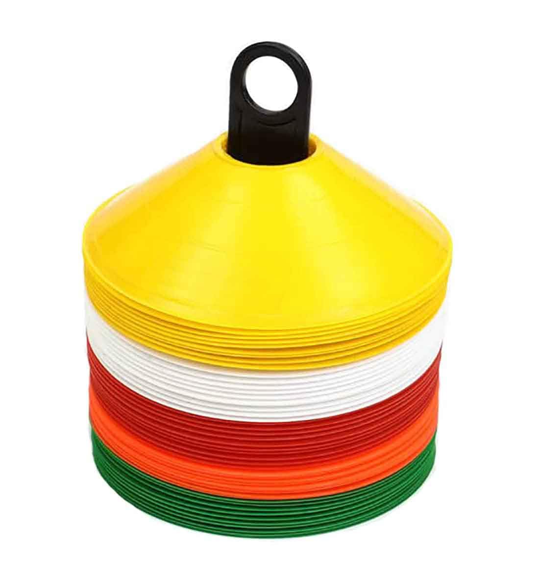 Protoner Sports Training Disc Cones, Multicolour Ground Markers, Set of 50-10 Options, Agility Training Equipment (Mini 