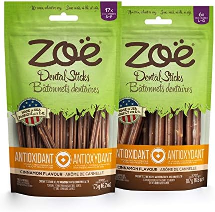 Zoe Dental Sticks for Dogs, Antioxidant, Large, Cinnamon Flavor, 6.6 oz — view 8