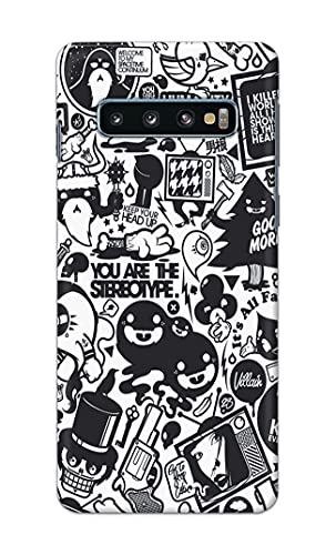 Image of Printed Hard Back Cover Case for Samsung Galaxy S10 Plus | Samsung S10+ Back Cover (Mixed Cartoon) -702