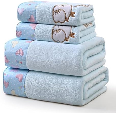 Miniatura 5 de Juego de toallas de baño suaves de dos piezas con encaje bordado