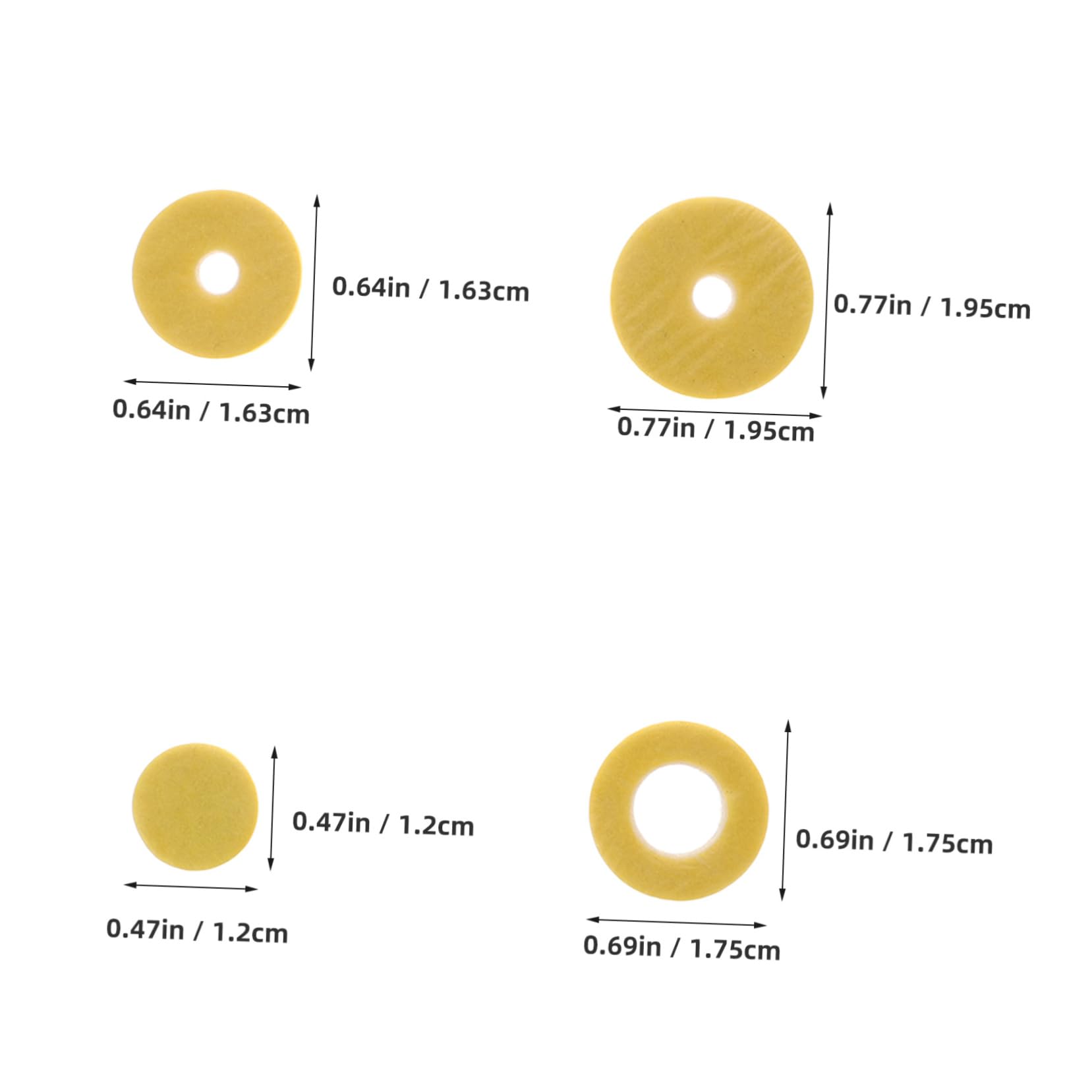 SUPVOX Flute Gasket Kit 16-hole Flute Maintenance Pads Key Washer Perfect Replacement