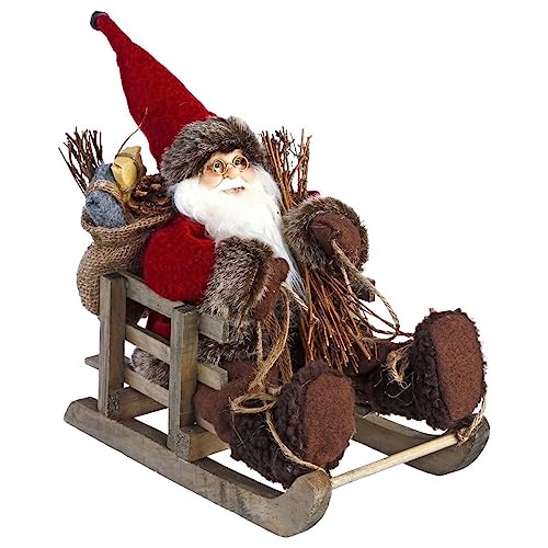 Décoration du Père Noël en traîneau Atmosphera en bois pour table
