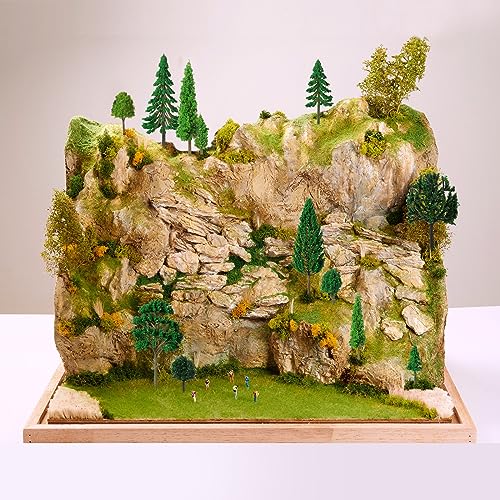 Skylety 35 Pieces Model Trees 1.2-6.3 Inch Mixed Miniature Trees Diorama Supplies Fake Plants Train Scenery Landscape Christmas Village Architecture DIY Crafts(Mixed Green,Multiple Tree)
