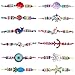 yumcute 12 Pcs Bracelets Amitié Filles, Réglable Bracelet Amitié Tressé Enfant, Animal Marin Bracelet d'amitié pour Petits Cadeaux Anniversaire Jouet Fille Bijoux Bracelet
