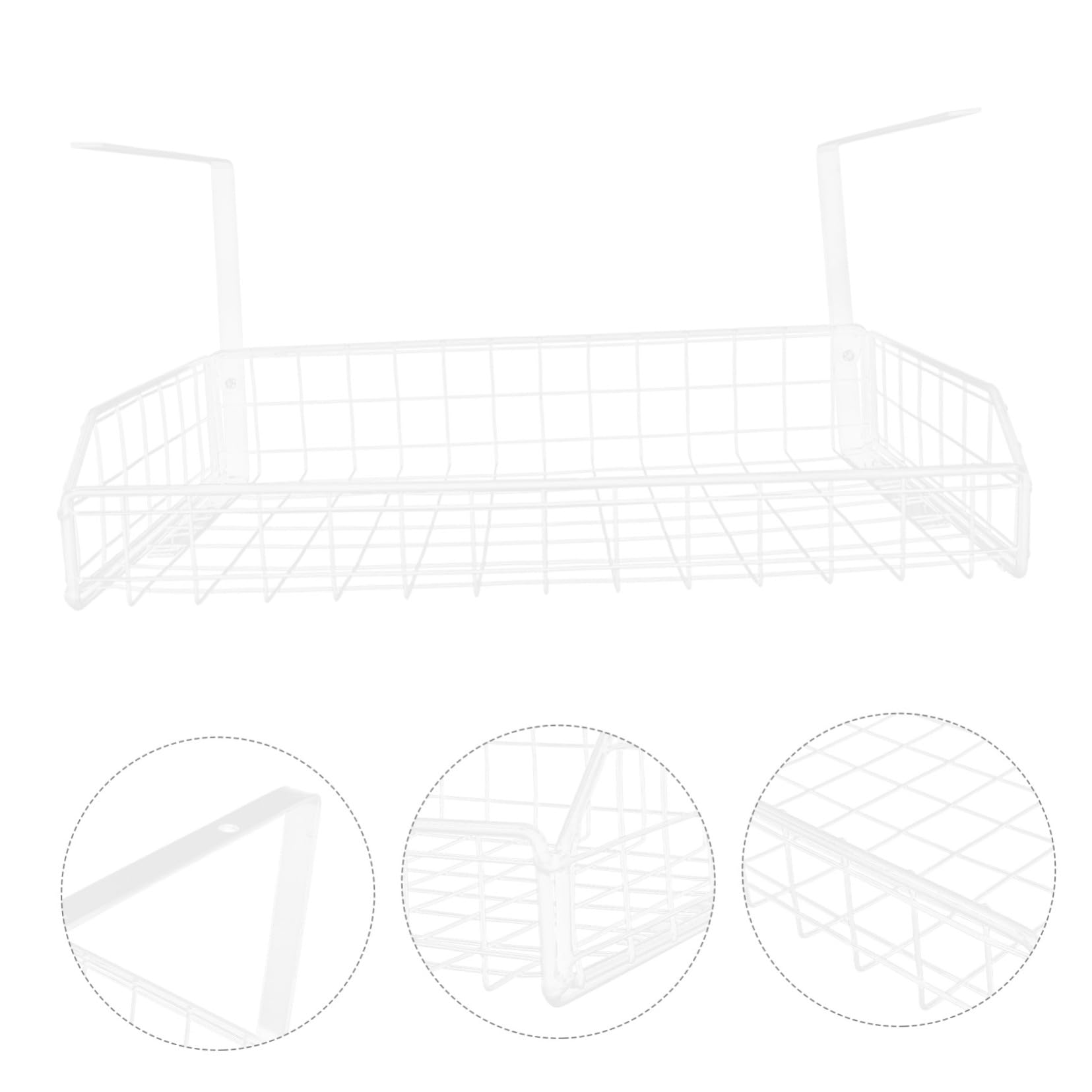 IMIKEYA Organisateur de Câbles sous Bureau Rack de Gestion des Câbles Grand Format Plastique Blanc Léger Résistant Bureau Maison Salle Informatique Rangement sans Perçage à Suspendre