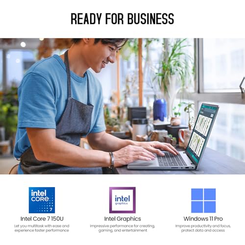 Image of Dell 2026 16 Laptop Touchscreen Computer, 16 inch FHD+ Touch Screen Business Laptop PC, Intel Core 7 (10-Core, >i7-1355U), 32GB DDR5 1TB SSD Windows 11 Pro, Backlit Keyboard 10-Key,Fingerprint,Wi-Fi 6E