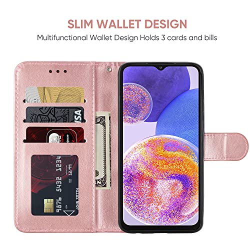 Funda Samsung A23 con protector de pantalla de vidrio y tarjetero anticaídas 2