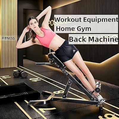 ComMax Roman Chair Back Extension Bench Foldable Workout Bench Machine for Home GYM Adjustable Glute Bench Back Trainer