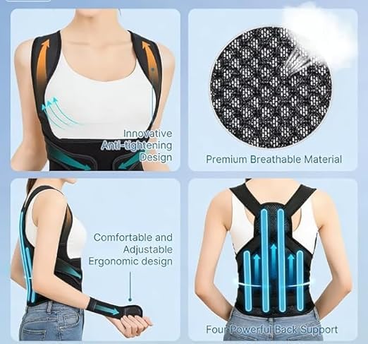 Back Brace Posture Corrector for Women and Men Back Posture Corrector Women Back Posture Corrector for Men Back Brace for Posture (Black, XL)