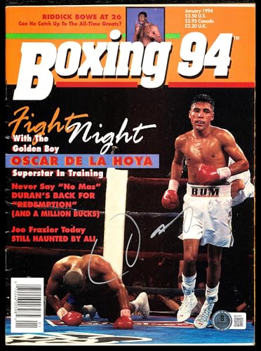 Oscar De La Hoya Autographed Magazine Beckett BAS QR #BM37879 - Autographed Boxing Magazines