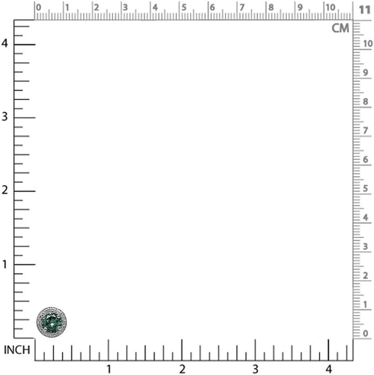 Silvershake 7mm Round Shape Simulated Color Change Alexandrite 925 Sterling Silver Halo Stud Earrings - Image 2