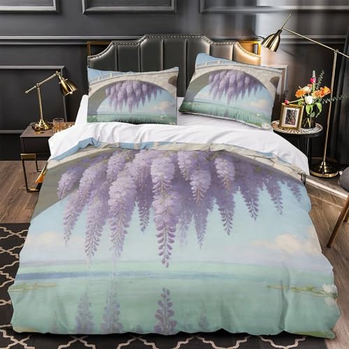 Housse de couette forêt 3D 220x240cm en microfibre respirable