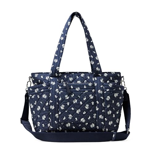 Bolso Tote acolchado de algodón para mujer miniatura 1