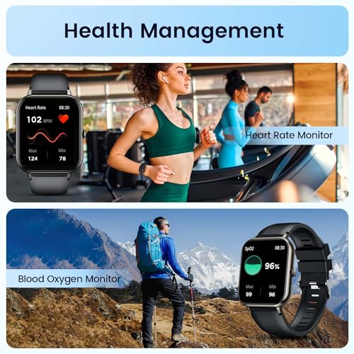 Taopon SMARTWATCH 54CBK For Men Women Fitness Tracker: 1.83 Inch Smart Watch With Bluetooth Call Heart Rate Sleep Blood Oxygen Blood Pressure Monitor 100+ Sport Modes Ip67 Waterproof Activity Tracker thumb #4