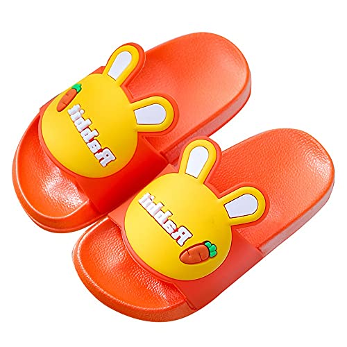 Non-Slip Summer Beach Water Shoes Little Boys Girls Shower Pool Slippers,Kids Girls Cartoon Rabbit Slide Sandals,