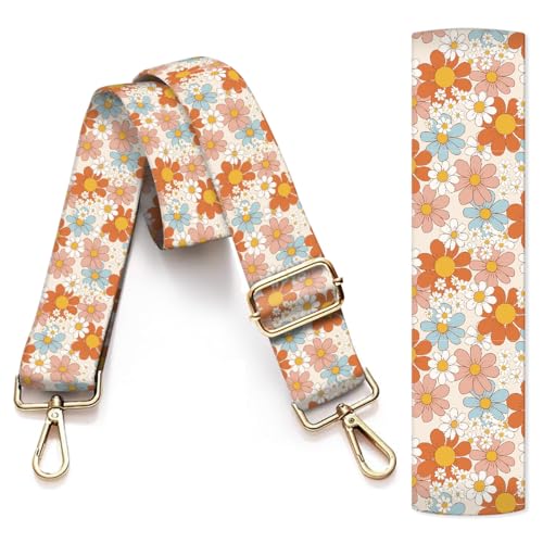Image of Purse Strap Replacement Crossbody, 3.8cm Wide Shoulder Strap Adjustable Replacement Belt Gold Buckle