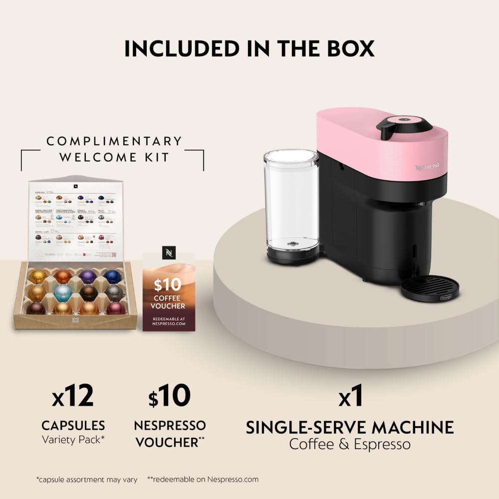 Nespresso Vertuo Pop+ Coffee and Espresso Machine by De'Longhi