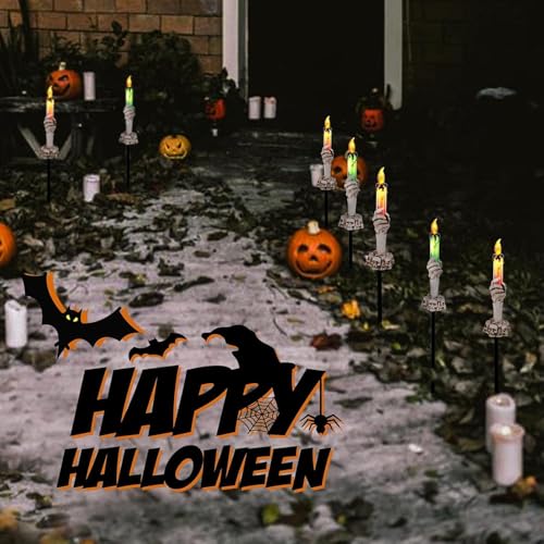 ILLUMINEW Halloween Decorations Outdoor, Solar Pathway Lights, 10 Pack - image 6