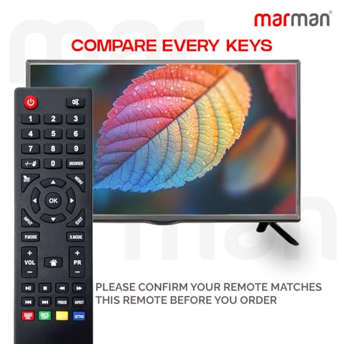 Image of marman Compatible with Kodak Tv Remote Control Suitable for LED OLED 4K HD UHD Television - Non Voice Command - Pairing Not Required - Match Remote Key By Key with Existing Model Remote