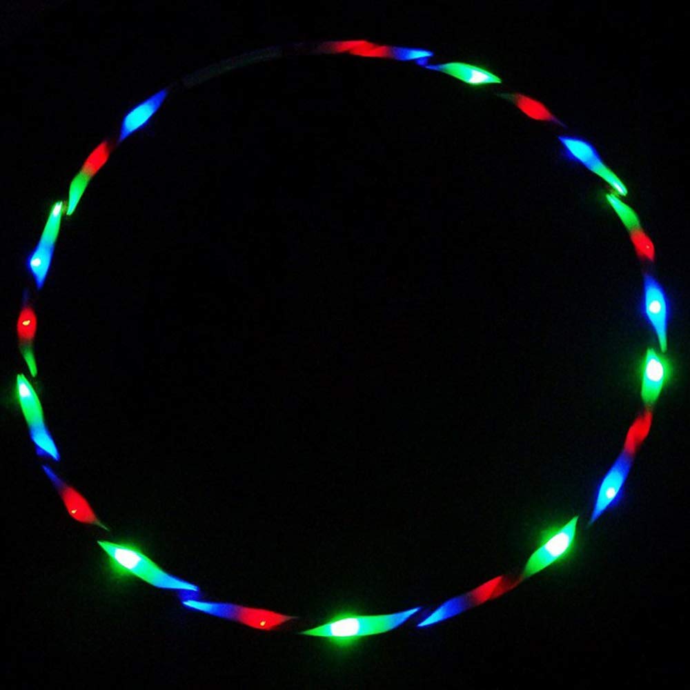 horen Led Fitness Hoepel Oplichten Led Dansende Hoepels Inklapbaar 7 Kleur Strobing Veranderende Hoelahoep Fitness Cirkel Voor Kinderen Volwassenen Voor Gewichtsverlies Oefening