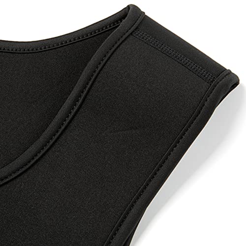 Traje de sauna con cremallera para hombre y chaleco de compresión negro para correr 4