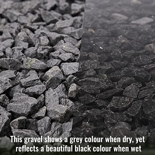 NUPICK 10 Pound Gravel Rocks, 0.5-1 Inches Polished Pebbles for Plants, Fish Tank, Clear Vase and More, Natural Black Stones