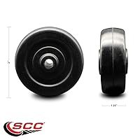 Vista 2 de Service Caster Rueda de goma dura de 3 pulgadas x 1.25 pulgadas - Diámetro de 3/8 pulgadas - Capacidad de 275 libras por rueda - Marca Service Caster