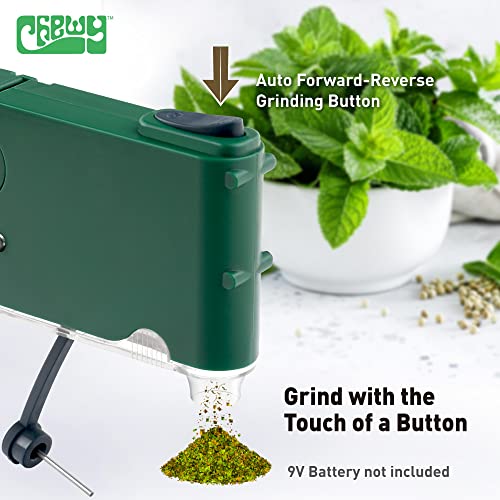 Image of MAMBA Electric Herb Grinder for Spices and Herbs. Mamba Grinder 0.5g One-Handed Use for Consistent Grind, Green