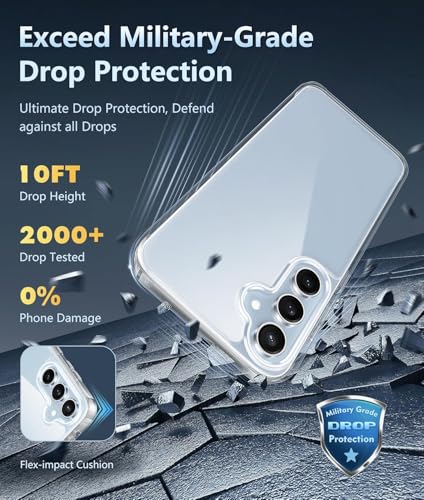 Image of REALCASE Silicone Samsung S24 FE 5G Back Cover Case, Scratch Resistant Protective Crystal Clear Transparent Shock Proof Bumper Back Cover Case for Samsung Galaxy S24 FE 5G