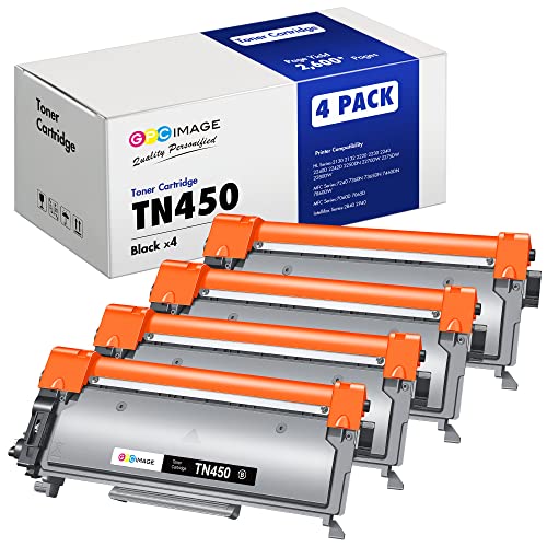 Cartouche toner TN-450 compatible Brother élimine les bavures pack de 4 GPC Image