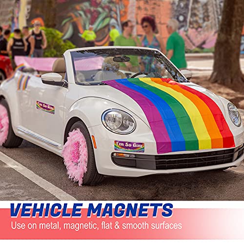 Anley, ich bin so schwul, dass ich nicht einmal gerade Auto-Magnetschilder fahren kann ¨C reflektierende LKW- und Fahrzeug-Autoaufkleber ¨C LGBT Magnetaufkleber (10 Zoll) ¨C 3er-Set