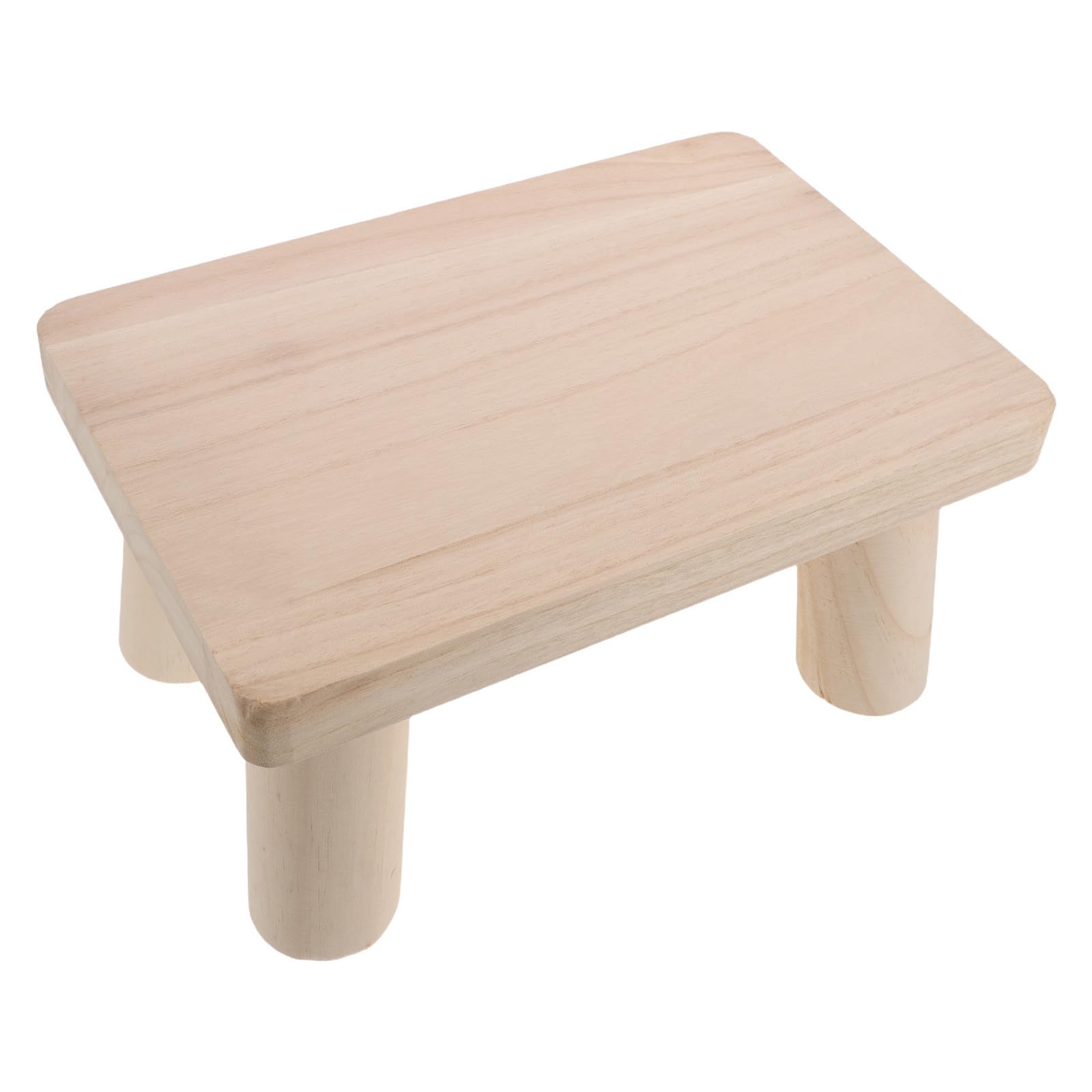EXCEART Sgabello in Legno Vintage Rettangolare per Anziani con Superficie senza Schegge Multifunzionale per Camera e Ufficio