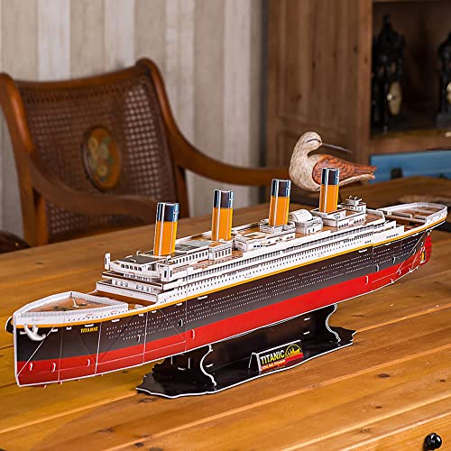 Quebra Cabeça 3D Revell RMS Titanic 800mm REV 00170 113 Peças de Encaixe