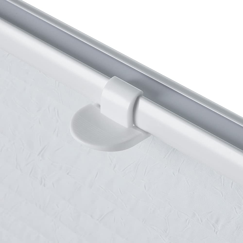 Estor plisado Klemmfix sin taladrar, deja pasar la luz, aspecto arrugado, estor plegable para ventanas y puertas Easyfix blanco, 110 x 130 cm